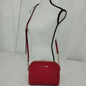 Michael Kors Red Crossbody Bag Chain Strap